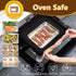 P&P CHEF Toaster Oven Pans with Racks Set of 2, Stainless Steel Small Baking Pan Sheet for Oven Cooking