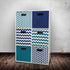 11x11x11, DII Polyester Cube Storage Collection Hard Sided Collapsible, Nautical Blue