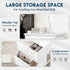 2 15.7" 11.8" 21" LOFTEY White Nightstand, Bedside Table with Fabric Drawers, Small Kids Night Stand for Bedroom, Bed
