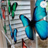 Butterfly Window Clings (36 pcs) - Large Decals for Glass, Blue, Red, Orange, Teal, Decorative, Reusable, Indoor Use