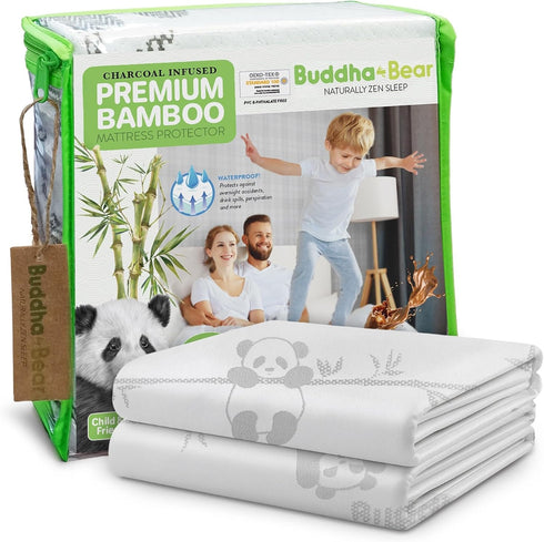 Buddha Bear Mattress Protector Waterproof | Extra Soft | (King)