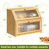 Countertop,Double Counter,Bamboo BMOSU Large Bread Box for Kitchen Layer Bread Box for Kitchen Wood Bread box Capacity