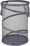 Household Essentials 2027-1 Pop-Up Collapsible Mesh Laundry Hamper in Charcoal