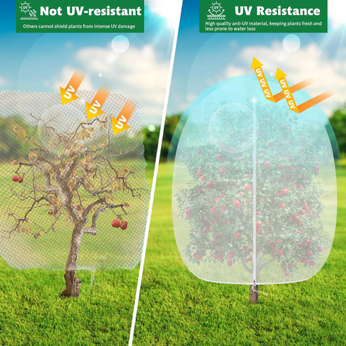 4 5 (2 Evoio Bird Netting for Garden Plant Fruit Tree Protection Large Blueberry Bushes Netting Covers Bags