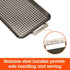 Camerons BBQ Grill Topper Grilling Pans, Set of 2, Non-Stick Barbecue Trays for Indoor Outdoor Use
