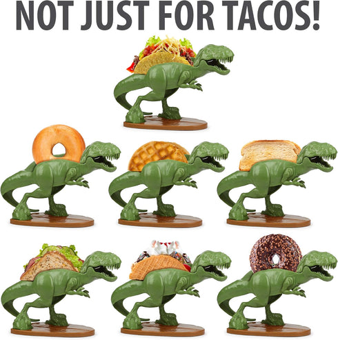 Funwares Original Tacosaurus Dinosaur Taco Holder, Fun Practical Gift, Holds 2 Tacos