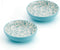Pfaltzgraff Venice Set of 2 Teal and White Pasta Bowls, 8 Inch