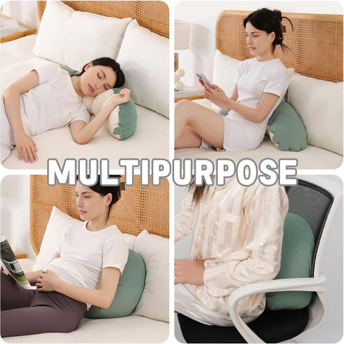 29.5") Peallow(Pat. Pend) Long Round Body Pillow for Adults, Bolster Pillow for Sleeping, Soft and Supportive Pillow