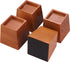 Premium Pine Wood 4-Inch Furniture Risers, Heavy-Duty, 2000 Lb Capacity, Floor Protectors for Beds, Sofas