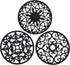 Smitchraft Set of 3 Silicone Trivets, Multi-use Heat Resistant Mat for Kitchen Countertops, Black