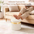 Room13x13x12.4(YZbeige,1pcs) xuperbonus Small Ottoman with Storage,Folding Round Ottoman with Gold Trim,Velvet Storage