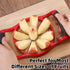 Newness 5.12 Inch Extra Large Apple Slicer, Heavy Duty Cutter for 8 Slices, Stainless Steel Corer - Red