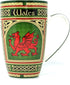 Clara Craft Wales Porcelain Coffee Mug - Welsh Red Dragon Porcelain Cup with Irish Celtic Knots Design, Made of New