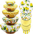10 Pack Cloth Bowl Covers for Bread Rising, Reusable Fabric Covers, 5 Size Stretch Elastic for Food Storage