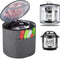 Luxja Gray Dust Cover with Zipper Closure for 6 Quart Instant Pot, Enclosed Bottom, Medium with Accessories Pockets