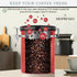 Mixpresso 16 Oz Red Coffee Canister, Stainless Steel Airtight Container with Date Tracker, Vacuum Sealed