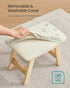 9.8 15.4 11.8 Inches, Summer ULSF052LF02 SONGMICS Foot Stool Ottoman, Padded Foot Rest Under Desk with Solid Wood