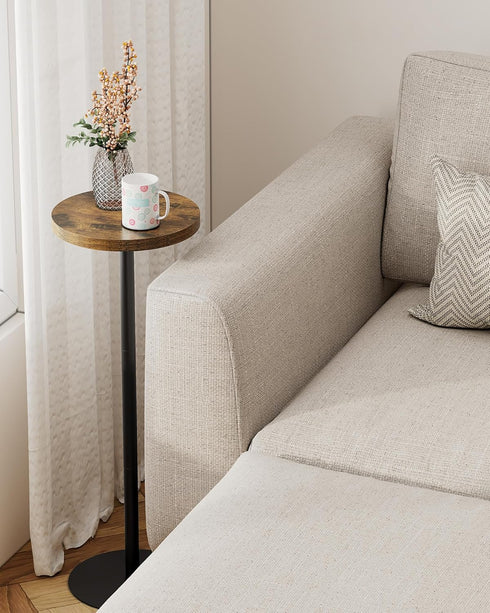TB01BB065 TUTOTAK Tall Round Side Table, Small End Table, Beside Table, Drink Table, Pedestal Side Table, livingroom