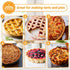 Beasea Mini Tart Pans for Baking - 2pcs 8 Inch Non Stick Carbon Steel Tart Pan with Removable Bottom for Quiche Pie