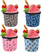 Homakover 4 Pack Ice Cream Pint Size Ice Cream Sleeves Neoprene Cover with