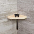 5" Questech Corner Shower Footrest, Lugged for New Construction, Shaving Shelf for Inside Shower, Bathroom Storage