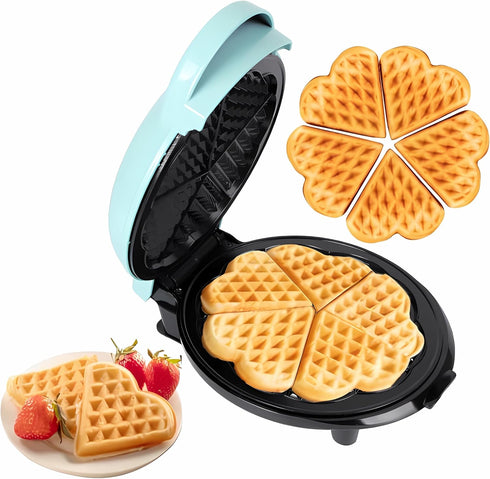 Azure Waffle Maker 7“ Non-Stick Waffler Iron, 700W Adjustable Browning Control, Electric Baker for Thick Waffles