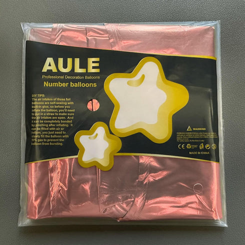 AULE 40 Inch Large 25 Number Balloons, Rose Gold Big Foil Number Balloons for 25th Birthday Party Decorations