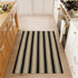 Striped Outdoor Rug 3'x5', Cotton Hand Woven Washable Reversible Layered Door Mat for Entryway Home