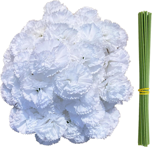 Marigold Flower Heads Bulk, 50Pcs Silk Artificial Flowers for Diwali, Home Decor, Baby Shower, Wedding Decoration