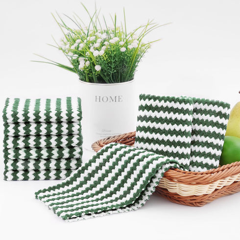 12 Pack 10 10 inches, Homaxy Kitchen Dish Cloths, Ultra Soft and Absorbent Dish Towels, Reusable Fast Drying Microfiber