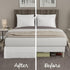 TODAY'S HOME Classic Tailored Microfiber Bed Skirt Dust Ruffle - 14" Drop Length, Twin, Ivory