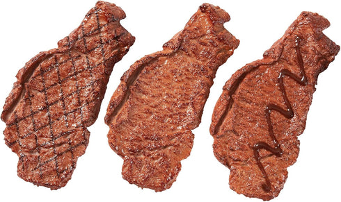 Gunsound Artificial Simulate Steak Fake Meat Food Model Photography Lifelike Cooked Roast Beef for Home Kitchen Cabinet