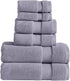 Modern Threads Luxury 6-Piece Quick-Dry Towel Set Plush & Ultra-Absorbent for Spa-Like