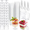 wtarabur 320-Pack Dessert Cups with Spoons 5 oz Mini Plastic Dessert Cups for