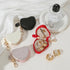 Jewelry Ring Holder Keychain Portable Travel Gym Jewelry Storage Case for Rings Earrings Studs Necklace, Mini Jewelry