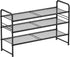 SUFAUY 3-Tier Mesh Shoe Rack, Closet Metal 33" Wide Shoe Shelf Heavy