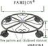FAMIJOY 2 Pack Caddy,12 Inch 4 360 (12 Inches, Metal Plant Plant Stand Round Plant Roller with Lockable Caster Wheels