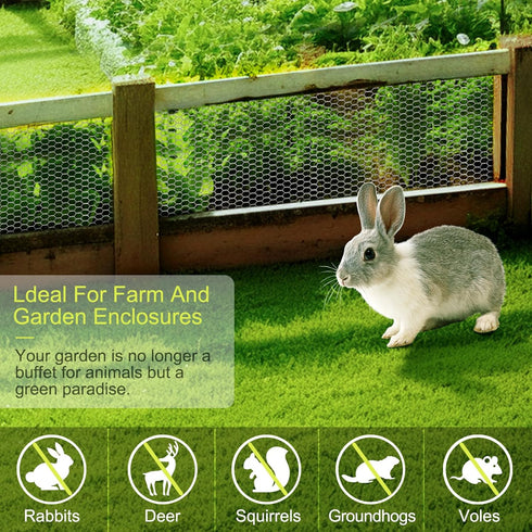 24 Rifny 24 Inch 60 1 Inch Chicken Wire Fencing, x Feet Chicken Wire Mesh Roll for Garden Plants, Mesh Hexagonal