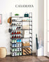 CASAMAYA 10 32 SRT210B01 Shoe Rack, Tier Metal Shoe Organizer, DIY Tall Shoe Storage Shelf for Pairs of Shoes
