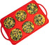 Silicone Muffin Top Pans for Baking - 4 Inch Jumbo Size Egg Baking Pan - RED Whoopie Pie Baking Pans