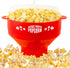 Silicone Microwave Popcorn Popper (Red), Collapsible Air Popper with Lid, Reusable, BPA-Free, Dishwasher Safe