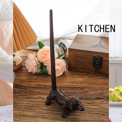 12'' Counter Dog Paper Towel Holder Cast Iron Paper Towel Holder Funny Toilet Paper Holder for The Floor or in The