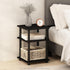 Furinno Turn-N-Tube Night Stand, 3-Tier Nightstand with Open Shelf, Bedside Table, End