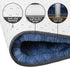 6x9 duduta ft Navy Blue Rectangle Fluffy Rug, Tie-Dyed Shag Fuzzy Plush Rectangle Carpet for Bedroom Nursery Living