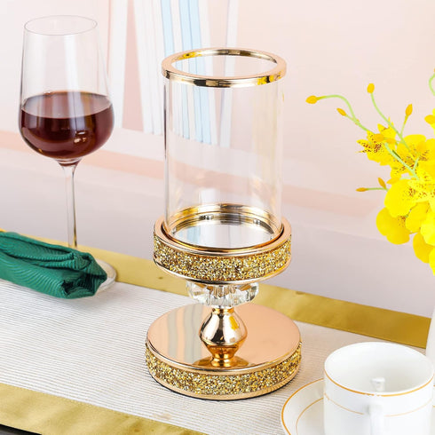 CH028D Candle Holder, Pillar Candle Holders, Crystal Candlesticks Holder for Wedding, Parties, Events, Chirstmas,Home