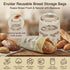 Eruidar (2 Pack), 13"x17" Beeswax Bread Bags for Sourdough & Homemade Bread XL Large Reusable Cotton & Linen Bread Bag