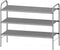 Simple Houseware 3-Tier Shoe Rack Storage Organizer, Grey Space-Saving Shoe Shelf, Holds