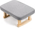 Lawei Small Footstool Ottoman, Rectangle Fabric Foot Stool Rest with Wooden Legs