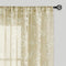 FMFUNCTEX Linen Sheer Curtains, 84 Inches Long, Cream Blossom Floral Print, Light Filtering Linen Blend, 2 Panels