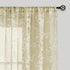 FMFUNCTEX Linen Sheer Curtains, 84 Inches Long, Cream Blossom Floral Print, Light Filtering Linen Blend, 2 Panels